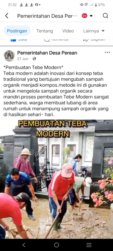 Pembuatan Tebe Modern Desa Perean