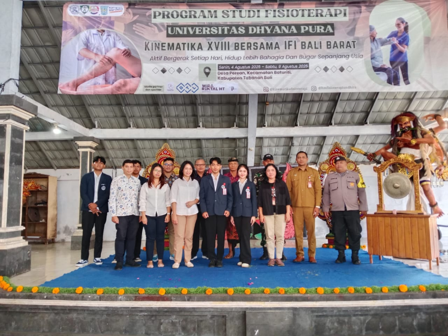 Perbekel Desa Perean dan Camat Baturiti Resmi Membuka KINEMATIKA XVIII Bersama IFI Bali Universitas Dhyana Pura